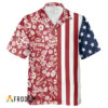 Corona Extra Hawaiian Shirt For Men - Red White Tropical Floral American Flag - Patriotic Summer Gift