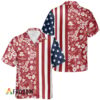 Crown Royal Hawaiian Shirt For Men - Red White Tropical Floral Us Flag - Patriotic Summer Vacation Gift