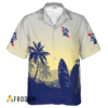 Personalized Pabst Blue Ribbon Hawaiian Shirt For Men - Palm Tree Surfboard - Casual Streetwear Golf Outfit