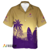 Personalized Crown Royal Hawaiian Shirt For Men - Palm Tree Surfboard - Summer Beach Vacation Gift