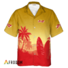 Personalized Budweiser Hawaiian Shirt For Men - Palm Tree Surfboard - Summer Beach Vacation Gift