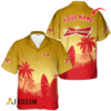 Personalized Budweiser Hawaiian Shirt For Men - Palm Tree Surfboard - Summer Beach Vacation Gift