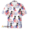 Modelo Negra Hawaiian Shirt For Men - American Flag Fireworks - Patriotic Independence Day Gift