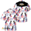Modelo Negra Hawaiian Shirt For Men - American Flag Fireworks - Patriotic Independence Day Gift