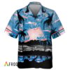 Natural Light Beer Hawaiian Shirt For Men - Tropical Beach Palm Tree Surf - Casual Summer Outfit Gift