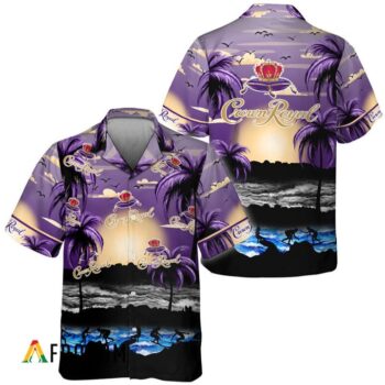Crown Royal Hawaiian Shirt For Men - Tropical Beach Palm Tree Surf - Summer Vacation Gift For Dad