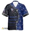 Pabst Blue Ribbon Hawaiian Shirt For Men - American Flag Tropical Split 3d - Patriotic Summer Outfit Gift