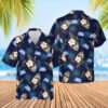 Bud Light Hawaiian Shirt For Men - Tropical Floral Navy - Casual Streetwear Golf Outfit