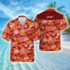 Budweiser Beer Hawaiian Shirt For Men - Tropical Floral Red Pattern - Casual Golf Summer Outfit