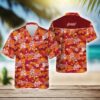 Budweiser Beer Hawaiian Shirt For Men - Tropical Floral Red Pattern - Casual Golf Summer Outfit