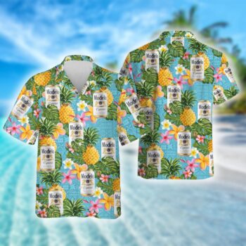 Modelo Especial Beer Hawaiian Shirt For Men - Tropical Floral Pineapple - Summer Beach Vacation Gift