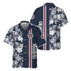 Modelo Especial Hawaiian Shirt For Men - Tropical Flowers Stripe Navy - Casual Streetwear Golf Outfit