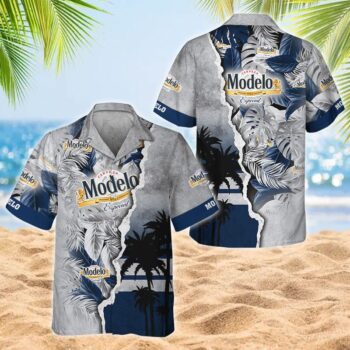 Modelo Logo 3d Print Hawaiian Shirt For Men - Tropical Palm Style - Casual Streetwear Golf Outfit