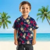 Atlanta Braves Hawaiian Shirt - Palm Tree Flower Navy - Gift For Men, Women