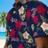 Atlanta Braves Hawaiian Shirt - Palm Tree Flower Navy - Gift For Men, Women
