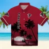 Atlanta Falcons Hawaiian Shirt � Beach Sunset Red Black Casual Button Down For Men & Women