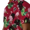 Atlanta Falcons Hawaiian Shirt � Flamingo Leaf Motif Red Casual Button Down For Men & Women