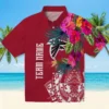 Atlanta Falcons Hawaiian Shirt � Floral Polynesian Red Casual Button Down For Men & Women