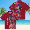 Atlanta Falcons Hawaiian Shirt � Floral Polynesian Red Casual Button Down For Men & Women