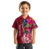 Atlanta Falcons Hawaiian Shirt � Floral Polynesian Red Casual Button Down For Men & Women