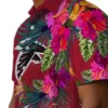 Atlanta Falcons Hawaiian Shirt � Floral Polynesian Red Casual Button Down For Men & Women