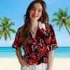 Atlanta Falcons Hawaiian Shirt � Floral Toucan Red Casual Button Down For Men & Women