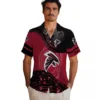 Atlanta Falcons Hawaiian Shirt � Football Wave Red Black Casual Button Down For Men & Women
