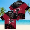 Atlanta Falcons Hawaiian Shirt � Football Wave Red Black Casual Button Down For Men & Women
