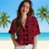 Atlanta Falcons Hawaiian Shirt � Framed Floral Red Casual Button Down For Men & Women