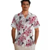 Atlanta Falcons Hawaiian Shirt � Hibiscus Palm Leaves Red White Casual Button Down For Men & Women