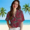 Atlanta Falcons Hawaiian Shirt � Leafy Palms Red Casual Button Down For Men & Women