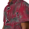 Atlanta Falcons Hawaiian Shirt � Leafy Palms Red Casual Button Down For Men & Women