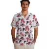 Atlanta Falcons Hawaiian Shirt � Palm Island Print Red White, Casual Button Down For Men & Women