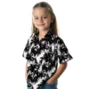 Atlanta Falcons Hawaiian Shirt � Palm Motifs Black White, Casual Button Down For Men & Women