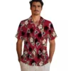 Atlanta Falcons Hawaiian Shirt � Palm Tree Flower Red, Casual Button Down For Men & Women