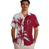 Atlanta Falcons Hawaiian Shirt � Palm Trees Red White, Casual Button Down For Men & Women