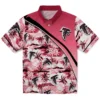 Atlanta Falcons Hawaiian Shirt � Sunset Palms Red White, Casual Button Down For Men & Women