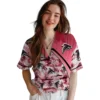 Atlanta Falcons Hawaiian Shirt � Sunset Palms Red White, Casual Button Down For Men & Women