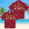Atlanta Falcons Hawaiian Shirt � Surfboard Palm Red, Casual Button Down For Men & Women