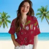 Atlanta Falcons Hawaiian Shirt � Surfboard Palm Red, Casual Button Down For Men & Women