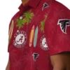 Atlanta Falcons Hawaiian Shirt � Surfboard Palm Red, Casual Button Down For Men & Women