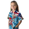 Atlanta Falcons Hawaiian Shirt � Surfing Santa Blue, Casual Button Down For Men & Women