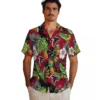 Atlanta Falcons Hawaiian Shirt � Toucan Hibiscus Pineapple Red Green, Casual Button Down For Men & Women