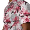 Atlanta Falcons Hawaiian Shirt � Tropical Leaves Red White, Casual Button Down For Men & Women