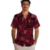 Atlanta Falcons Hawaiian Shirt � Tropical Patchwork Red Black, Casual Button Down For Men & Women