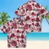 Atlanta Falcons Hawaiian Shirt � Tropical Plants Red White, Casual Button Down For Men & Women