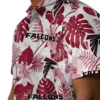Atlanta Falcons Hawaiian Shirt � Tropical Plants Red White, Casual Button Down For Men & Women