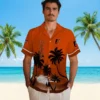 Baltimore Orioles Hawaiian Shirt - Beach Sunset Orange Black - Gift For Men, Women