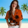 Baltimore Orioles Hawaiian Shirt - Beach Sunset Orange Black - Gift For Men, Women