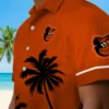 Baltimore Orioles Hawaiian Shirt - Beach Sunset Orange Black - Gift For Men, Women